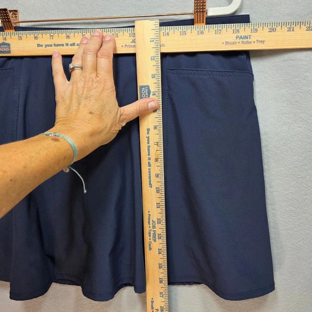 Eddie Bauer Travex Navy Blue‎ Skort Womens 16 Hiking Travel Active 21551044